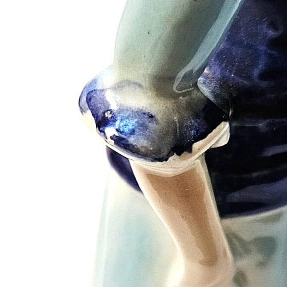 Kreiss Vintage Victorian Lady in Blue Dress Porcelain Figurine 7 3/8" Tall - Picture 7 of 7